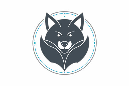 Fox Mascot logo vector on white backgroundのイラスト素材