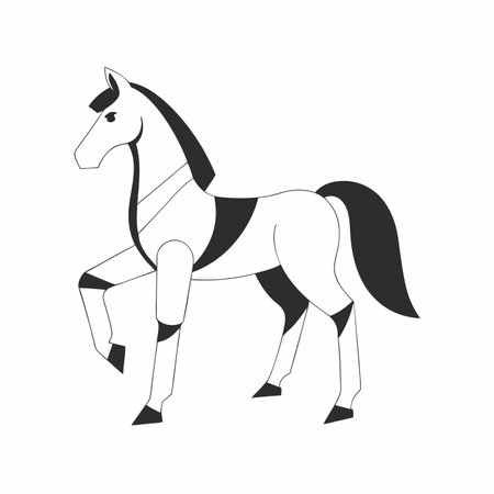 Horse Mascot logo vectorのイラスト素材