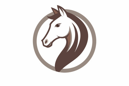 Horse Mascot logo vectorのイラスト素材