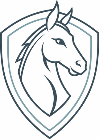 Horse Mascot logo vectorのイラスト素材