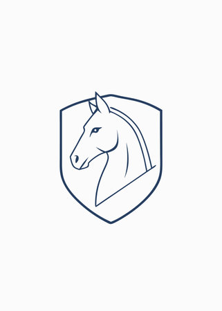 Horse Mascot logo vectorのイラスト素材