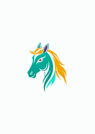Horse Mascot logo vectorのイラスト素材