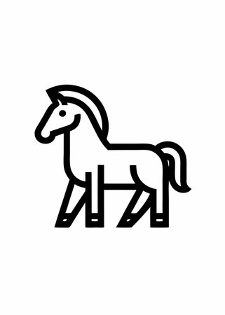 Horse Mascot logo vectorのイラスト素材