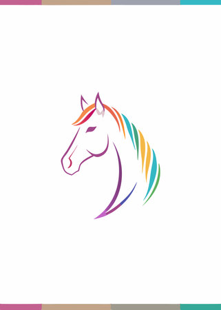 Horse Mascot logo vectorのイラスト素材