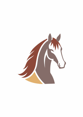 Horse Mascot logo vectorのイラスト素材