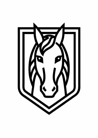 Horse Mascot logo vectorのイラスト素材