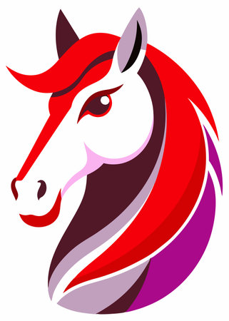 Horse Mascot logo vectorのイラスト素材