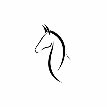 Horse Mascot logo vectorのイラスト素材