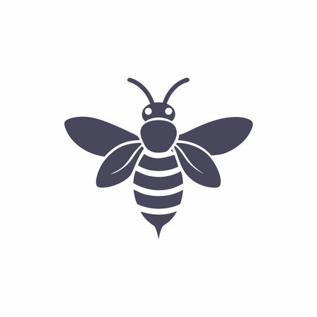 Minimalist Bee Mascot logo vectorのイラスト素材