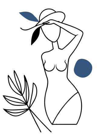 Minimalist Boho canvas on white backgroundのイラスト素材