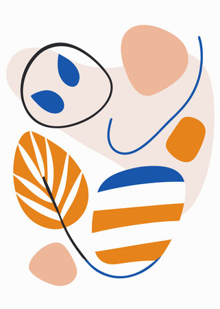 Minimalist Boho canvas on white backgroundのイラスト素材