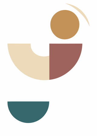 Minimalist Boho canvas on white backgroundのイラスト素材