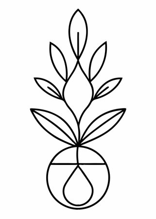 Minimalist Boho canvas on white backgroundのイラスト素材