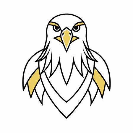 Minimalist Falcon Mascot logo vectorのイラスト素材