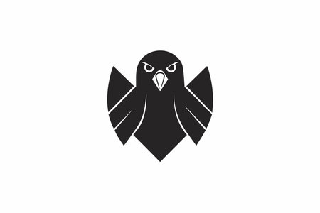 Minimalist Falcon Mascot logo vectorのイラスト素材