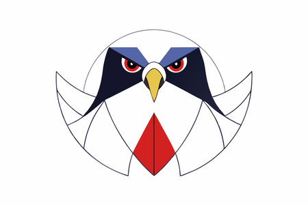 Minimalist Falcon Mascot logo vectorのイラスト素材