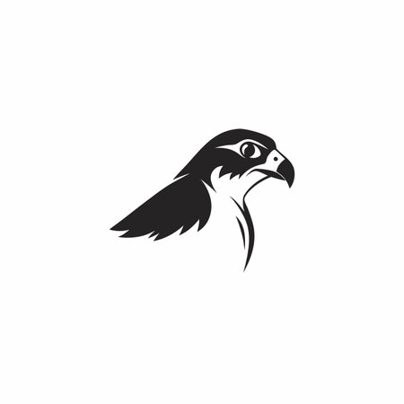 Minimalist Falcon Mascot logo vectorのイラスト素材
