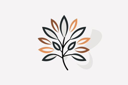 Minimalist floral logo vector artのイラスト素材