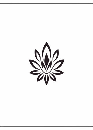 Minimalist floral logo vector artのイラスト素材