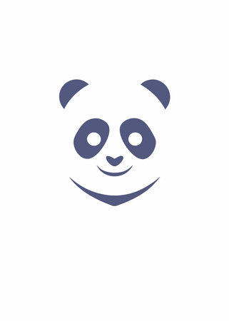 Panda logo vector on white backgroundのイラスト素材