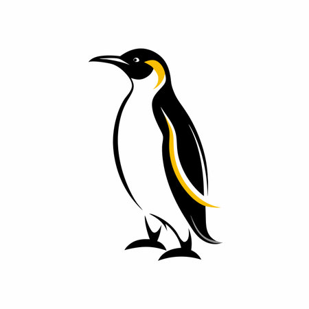 Penguin Mascot logo vector on white backgroundのイラスト素材