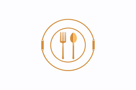 Restaurant logo vector on white backgroundのイラスト素材