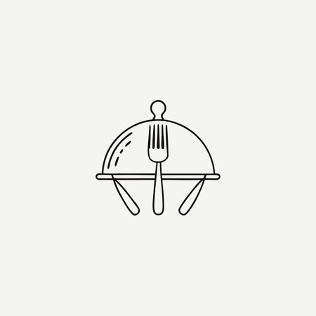 Restaurant logo vector on white backgroundのイラスト素材