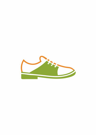 Shoe design outline on white backgroundのイラスト素材