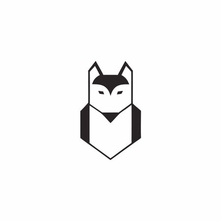 Wolf Mascot logo vector on white backgroundのイラスト素材