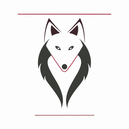Wolf Mascot logo vector on white backgroundのイラスト素材