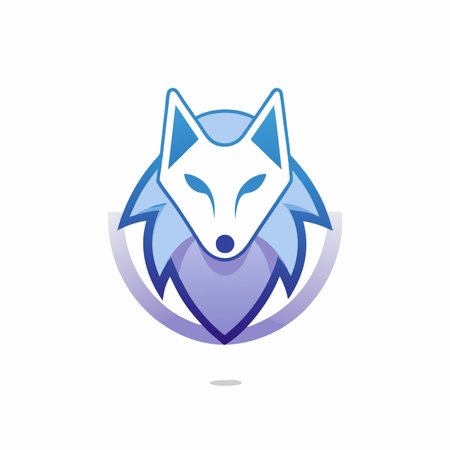 Wolf Mascot logo vector on white backgroundのイラスト素材