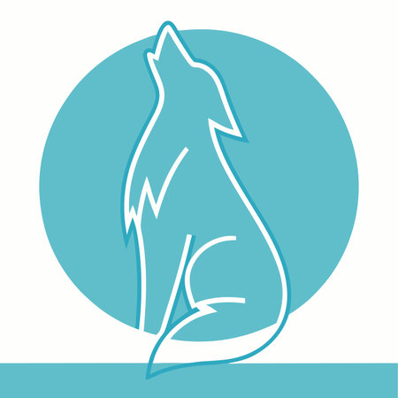 Wolf Mascot logo vector on white background