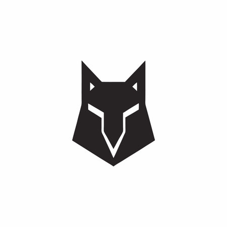 Wolf Mascot logo vector on white backgroundのイラスト素材