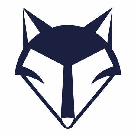 Wolf Mascot logo vector on white backgroundのイラスト素材