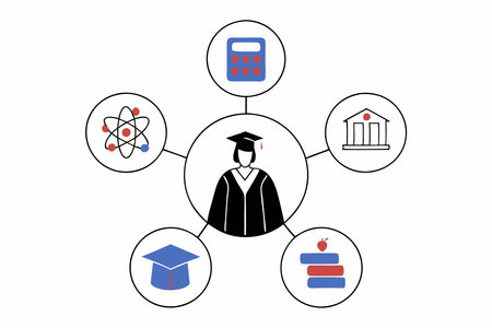 Academic excellence illustration on white backgroundのイラスト素材