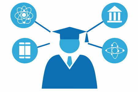 Academic excellence illustration on white backgroundのイラスト素材