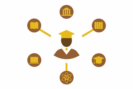 Academic excellence illustration on white backgroundのイラスト素材