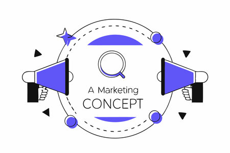 Marketing concept illustration art on white backgroundのイラスト素材