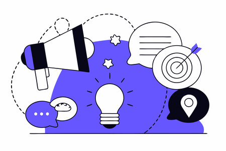 Marketing concept illustration art on white backgroundのイラスト素材