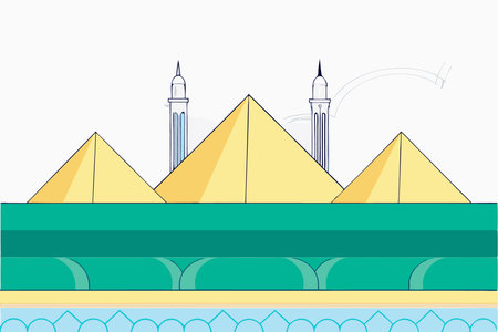 Illustration of vector El cairo concept on white backgroundのイラスト素材