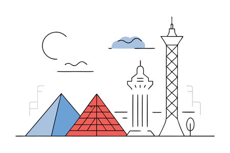 Illustration of vector El cairo concept on white backgroundのイラスト素材
