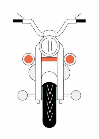 Old motorbike illustration with pop art style illustration art on white backgroundのイラスト素材