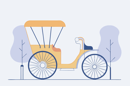 rickshaw illustration art on white backgroundのイラスト素材