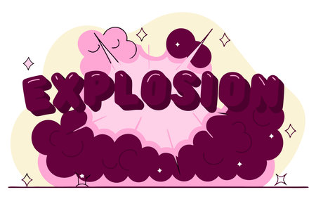 Cartoon comic text pop art explosion illustration art on white background