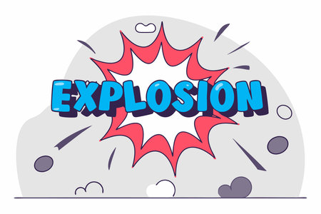 Cartoon comic text pop art explosion illustration art on white background