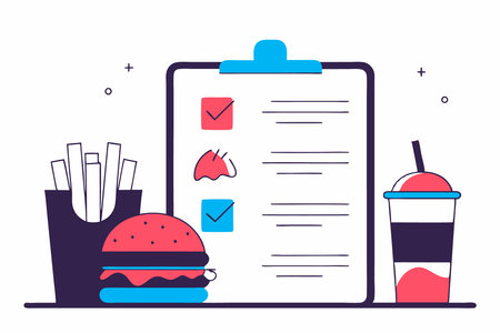 Delicious fast food menu illustration art on white backgroundのイラスト素材