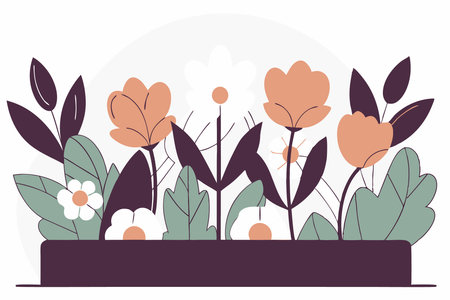 Watercolor floral arrangement collection concept illustration art on white backgroundのイラスト素材