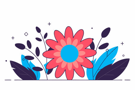 Watercolor sunflower floral concept illustration art on white backgroundのイラスト素材