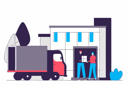 Delivery concept illustrationのイラスト素材