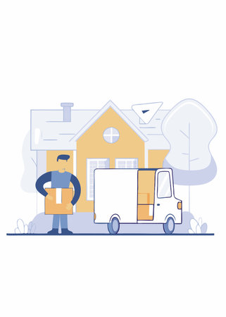 Delivery concept illustrationのイラスト素材